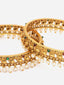 Set Of 2 24 CT Gold Plated Handcrafted Antique Bangles