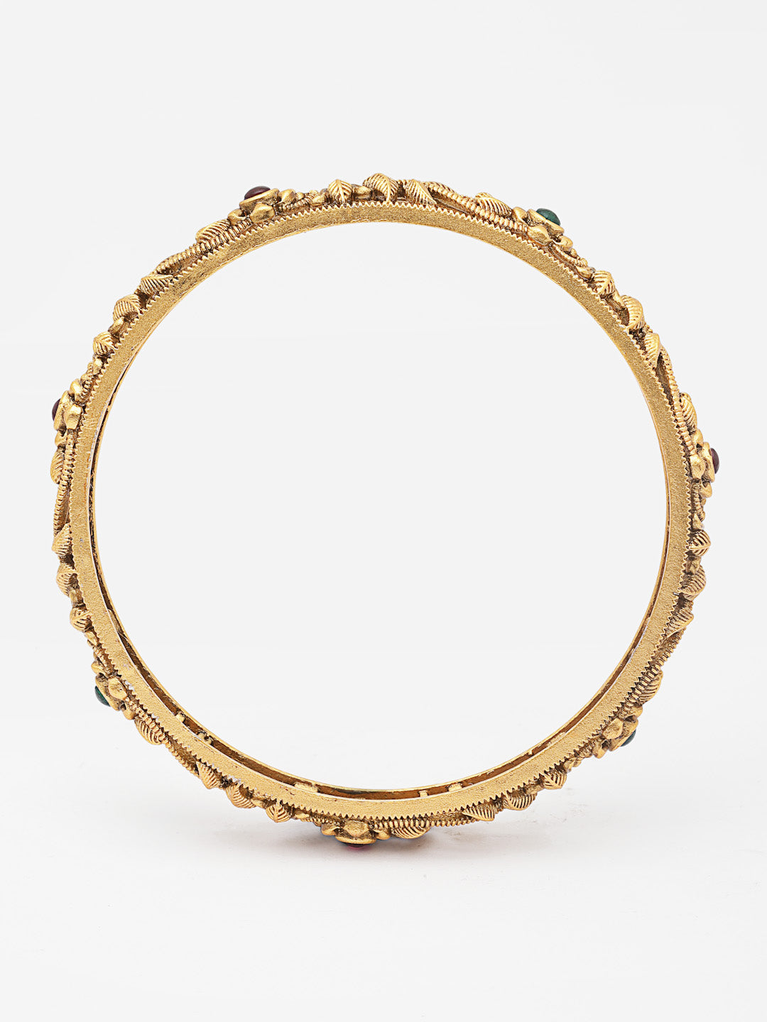 PANASH- Set Of 4 24 CT Gold-Plated Handcrafted Antique Bangles