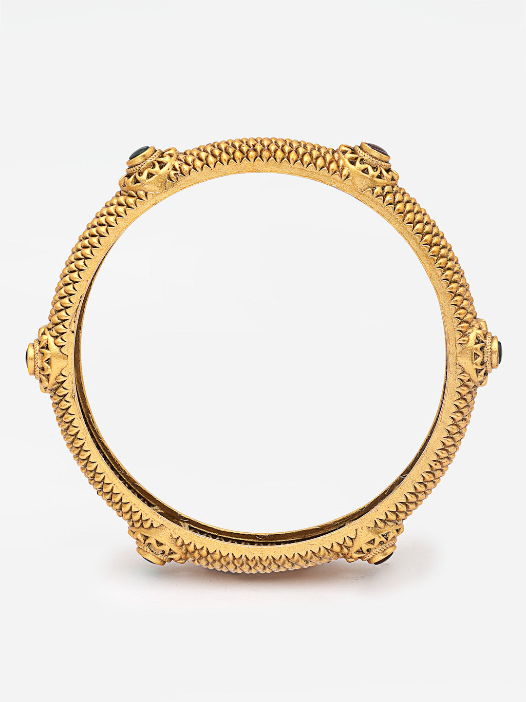 Set Of 2 24 CT Gold-Plated Antique Bangles