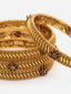 Pack Of 4 24 CT Gold-Plated Antique Bangles