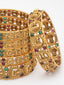 PANASH- Set Of 6 24 CT Gold-Plated Handcrafted Antique Bangles