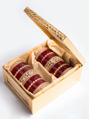 Set Of 75 Gold-Plated Artificial Stone Studded Bangles