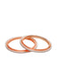 Set of 2 Rose Gold-Plated White AD-Studded Handcrafted Bangles