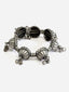 Silver-Toned Oxidized German Silver Umbrella Bracelet