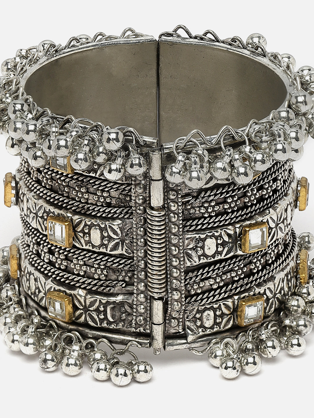 Oxidised Silver-Plated Bangle-Style Bracelet
