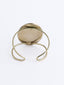 Artificial Stones Gold Plated Cuff Bracelet