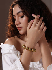 Women Brass Handcrafted Gold-Plated Kada Bracelet