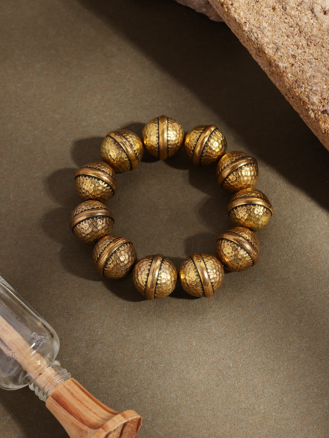 Women Brass Handcrafted Gold-Plated Kada Bracelet