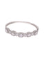 Silver-Plated Cubic Zirconia Stone Studded Kada Bracelet