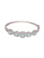 Silver-Plated Cubic Zirconia Stone Studded Kada Bracelet