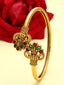 Gold-Plated Stone Studded Bangle-Style Bracelet