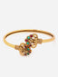 Gold-Plated Stone Studded Bangle-Style Bracelet