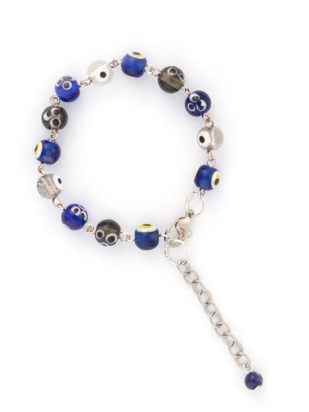 Silver Plated Silver Plated Evil Eye Wraparound Bracelet