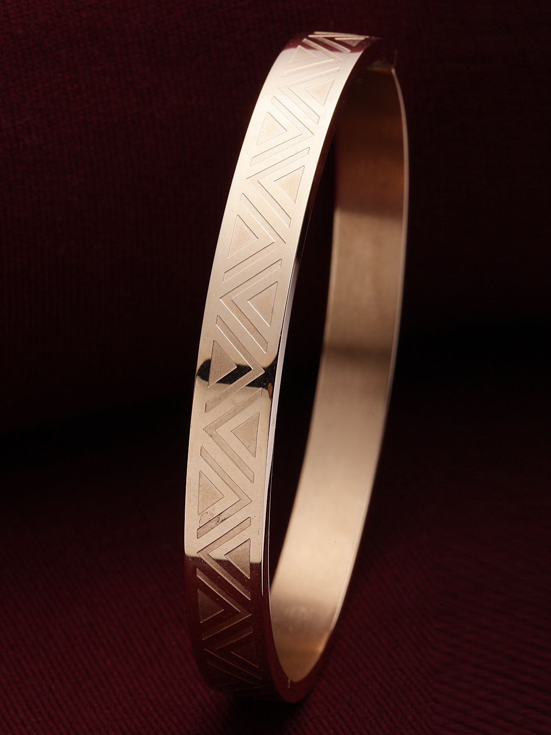 Women Gold-Toned Handcrafted Gold-Plated Bangle-Style Bracelet