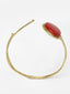 Gold-Plated Stone-Studded Handcrafted Bangle Style Bracelet