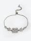 Women American Diamond Silver-Plated Charm Bracelet