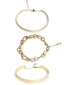 Women Gold-Toned Gold-Plated Pack Of 3 Cuff Bracelets