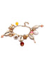 Women Gold-Toned & White Brass Pearls Gold-Plated Charm Bracelet