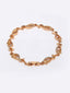 Women Gold-Toned Brass Cubic Zirconia Link Bracelet