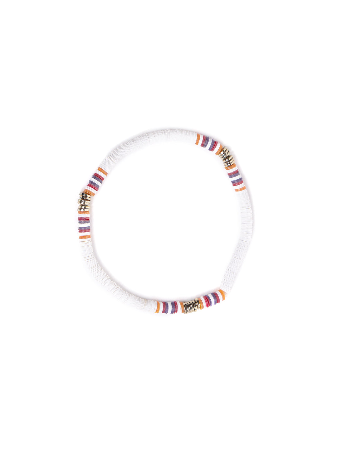 Women Set of 5 Gold-Plated & Red Charm Bracelets