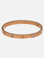 Rose Gold-Plated Stone-Studded Bangle-Style Bracelet