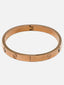 Rose Gold-Plated Stone-Studded Bangle-Style Bracelet