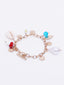 Women Gold Toned & White Beaded Gold-Plated Charm Bracelets