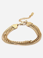 Women Brass Gold-Plated Wraparound Bracelet