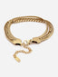 Women Brass Gold-Plated Wraparound Bracelet