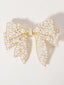 Gold-Plated Pearl Beaded Alligator Hair Clip