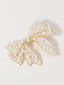 Gold-Plated Pearl Beaded Alligator Hair Clip