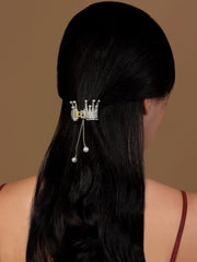 Gold-Plated Embellished Claw Clip