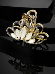 Gold Plated Embellished Claw Clip