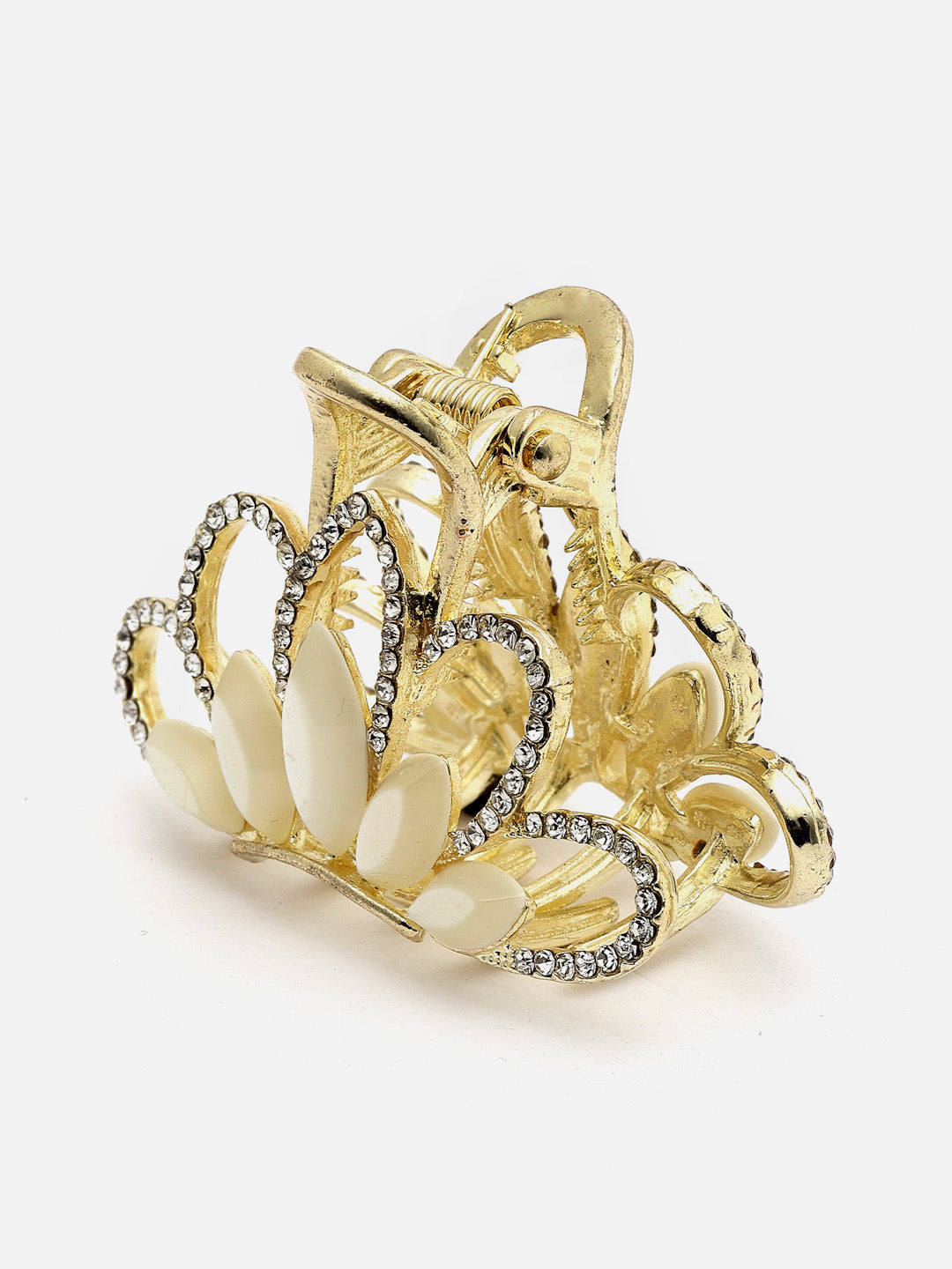 Gold Plated Embellished Claw Clip