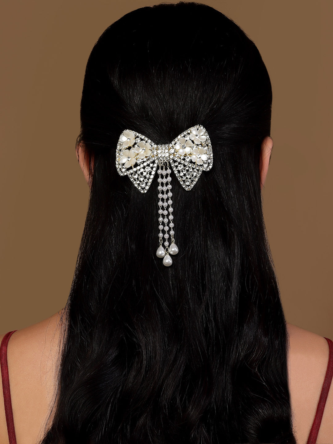 Gold Plated Embellished French Barrette