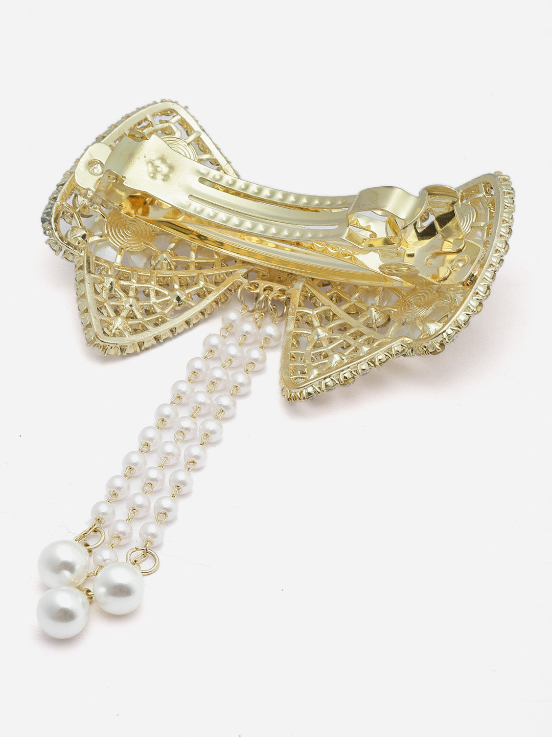 Gold Plated Embellished French Barrette