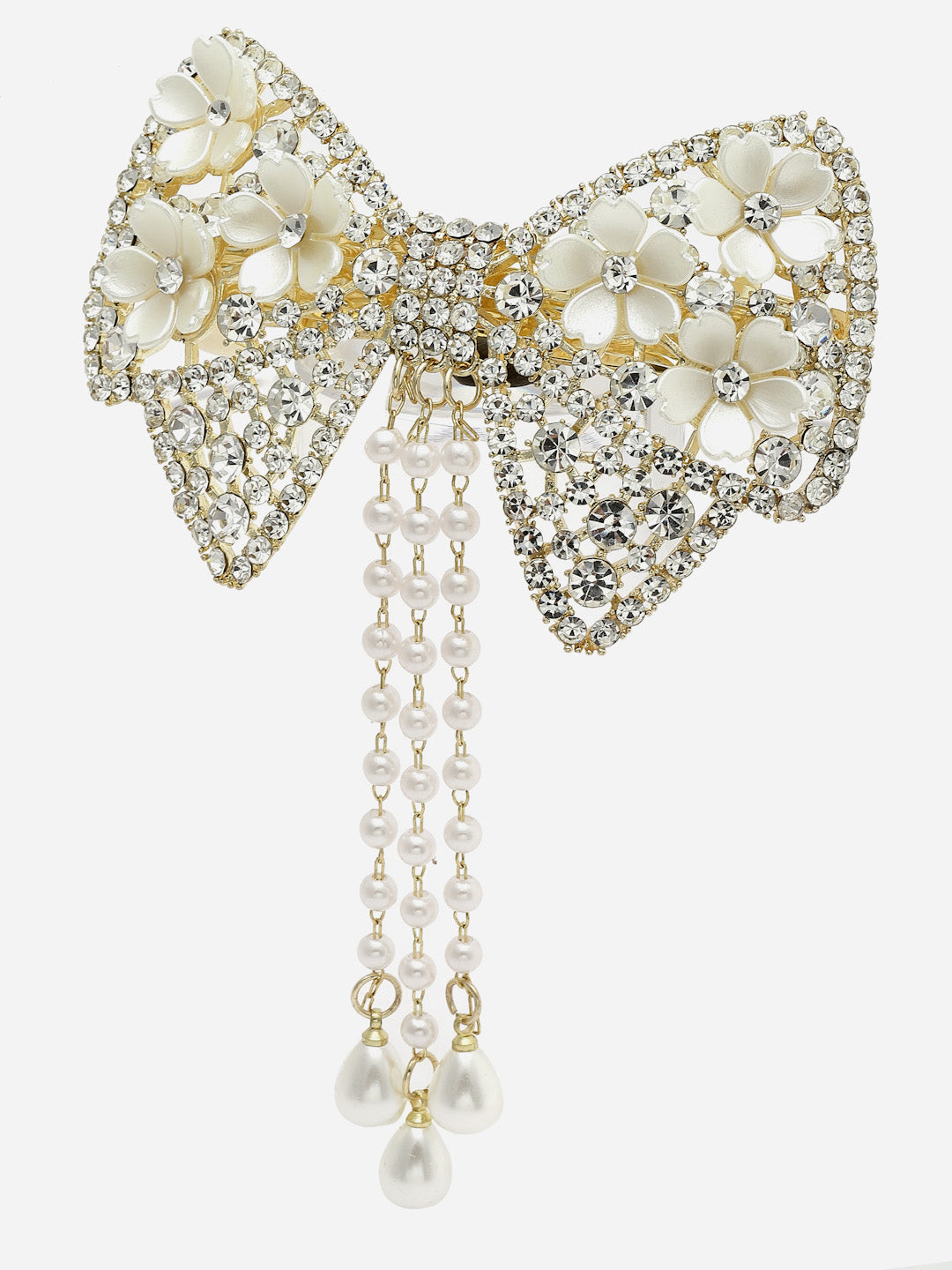 Gold Plated Embellished French Barrette