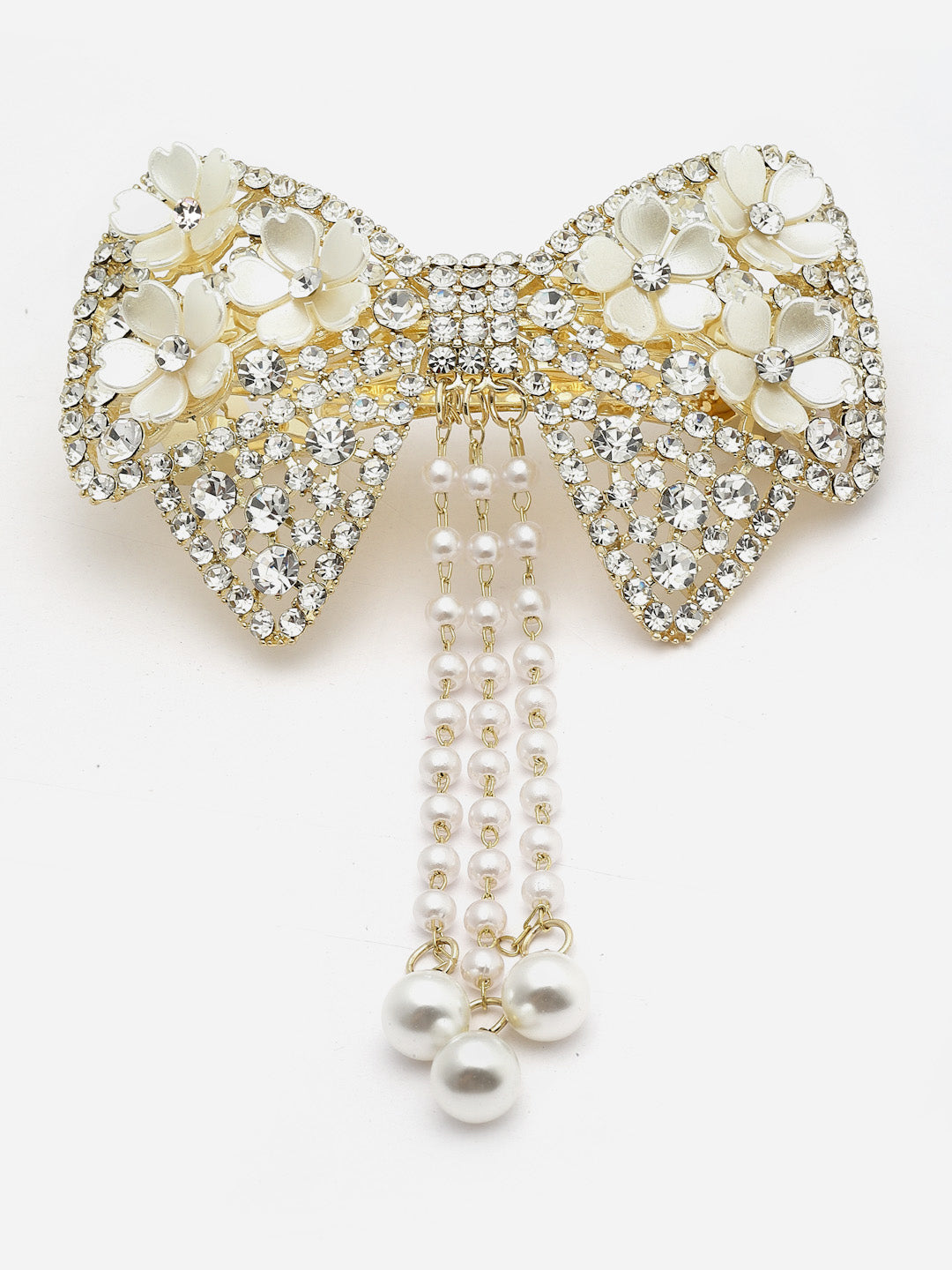 Gold Plated Embellished French Barrette