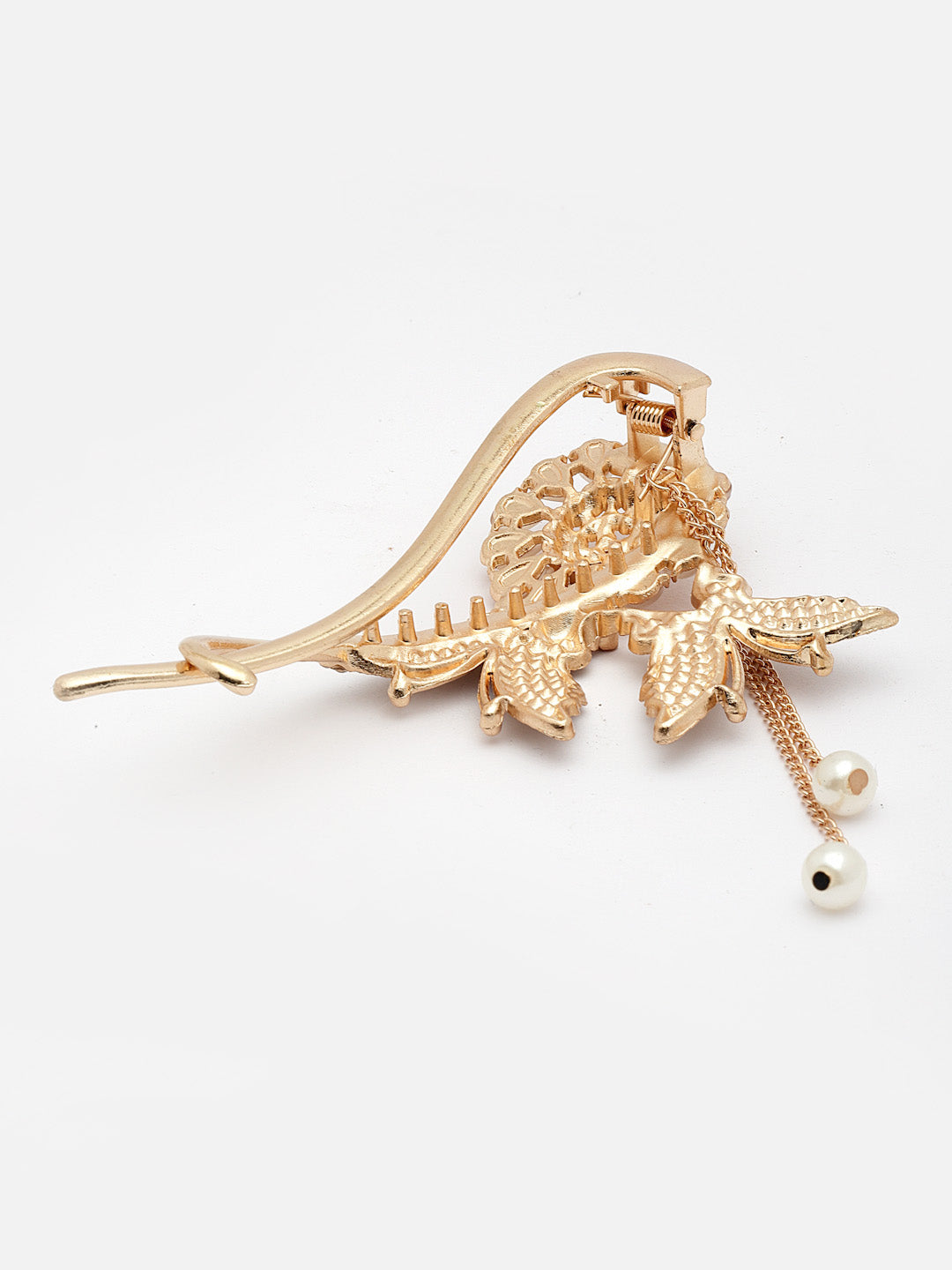 Women Stone Studded Butterfly Shaped Embellished Claw Clip