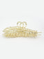 18KT Gold Plated Stainless Steel Tarnish-Free Waterproof Embellished Claw Clip