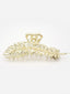 18KT Gold Plated Stainless Steel Tarnish-Free Waterproof Embellished Claw Clip