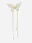 Women Pearls & Stone Studded Butterfly Shaped Embellished Claw Clip