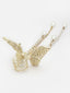 Women Pearls & Stone Studded Butterfly Shaped Embellished Claw Clip