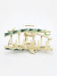 Women Gold-Plated Stone Studded Embellished Claw Clip