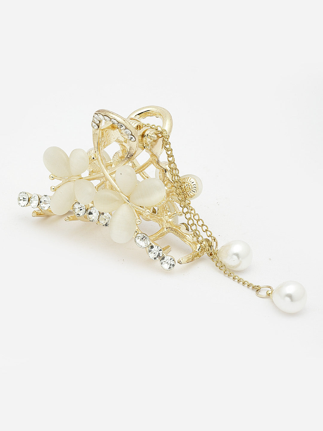 Women Stone & Studded Embellished Claw Clip