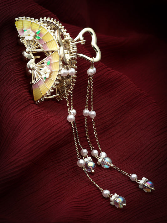 Women Pearls Embellished Claw Clip