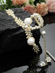 Women Pearls Embellished Claw Clip