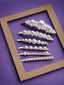 Women Set of 6 Gold-Toned & White Beaded Bobby Pins