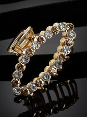 Women Gold-Plated Embellished Claw Clip