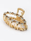 Women Gold-Plated Embellished Claw Clip